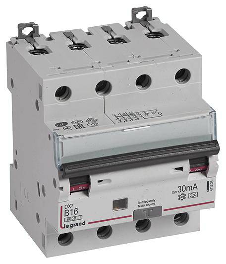 Legrand 411224 FI-Schutzschalter/Leitungsschutzschalter 16A 400 V/AC