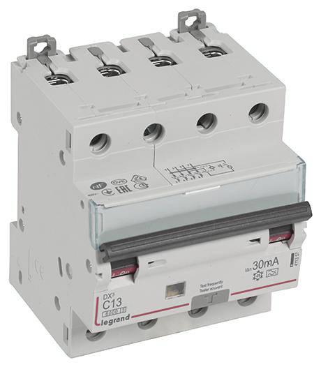 Legrand 411357 FI-Schutzschalter/Leitungsschutzschalter 13A 400 V/AC