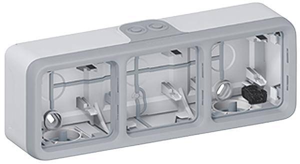 Legrand Aufputzgehäuse Plexo Grau 069680 1 St.