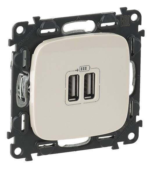 Legrand USB-Steckdose Valena Life Allure Beige 754996 1St.