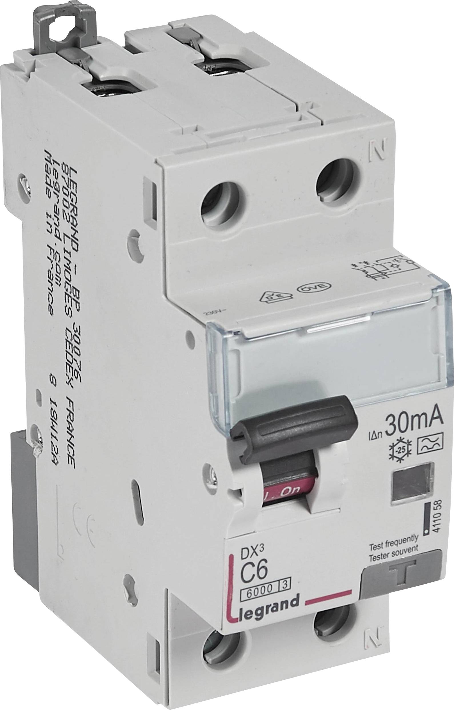 Legrand 411058 FI-Schutzschalter/Leitungsschutzschalter 6A 230 V/AC