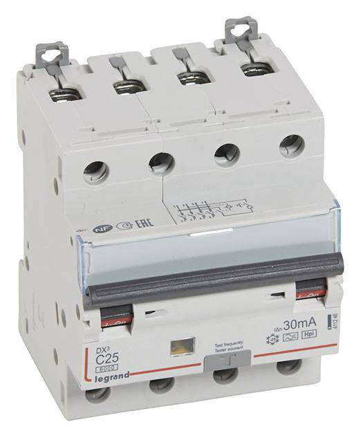 Legrand 411246 FI-Schutzschalter/Leitungsschutzschalter 25A 400 V/AC