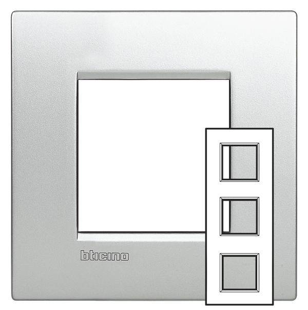 Legrand Rahmen Living&Light Aluminium LNE4802M3TE 1St.