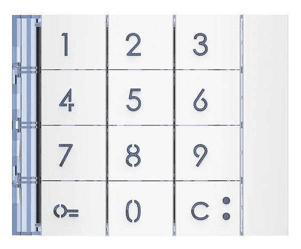 Zahlenfeld mit den Ziffern 1 bis 9 und Symbolen 0, C und einem Zurückpfeil.
