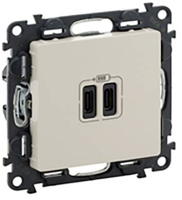 Legrand USB-Steckdose Valena Life Allure Beige 753207 5St.