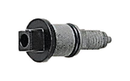 Zündkerze mit einem zylindrischen Metallkörper und Gewinde.