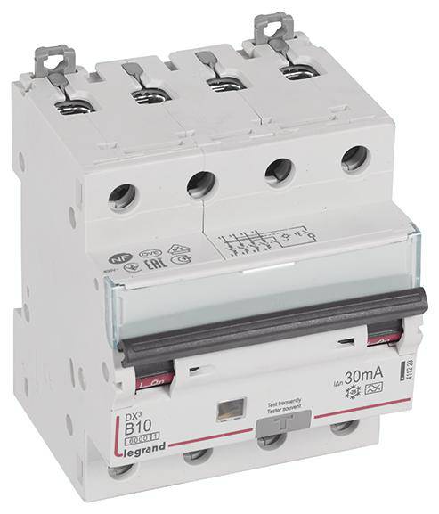 Legrand 411223 FI-Schutzschalter/Leitungsschutzschalter 10A 400 V/AC