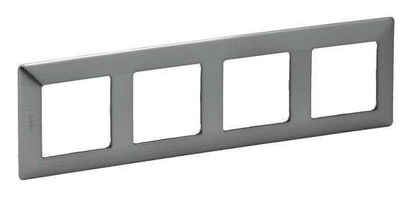 Legrand Rahmen Valena Life Allure Edelstahl 754154 1St.