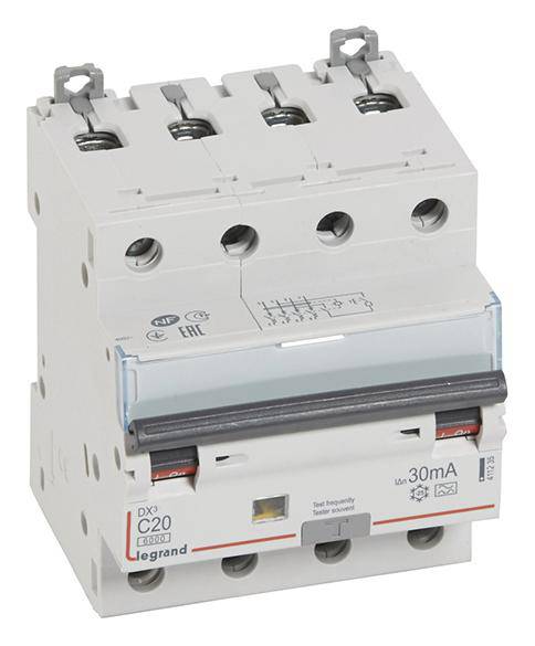 Legrand 411235 FI-Schutzschalter/Leitungsschutzschalter 20 A 400 V/AC