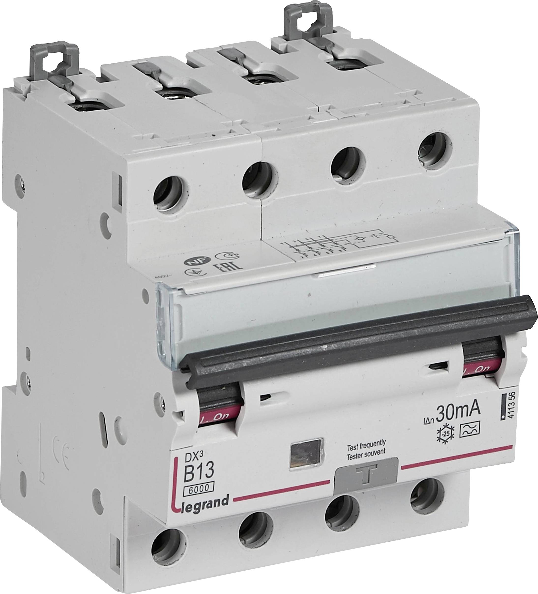 Legrand 411356 FI-Schutzschalter/Leitungsschutzschalter 13A 400 V/AC