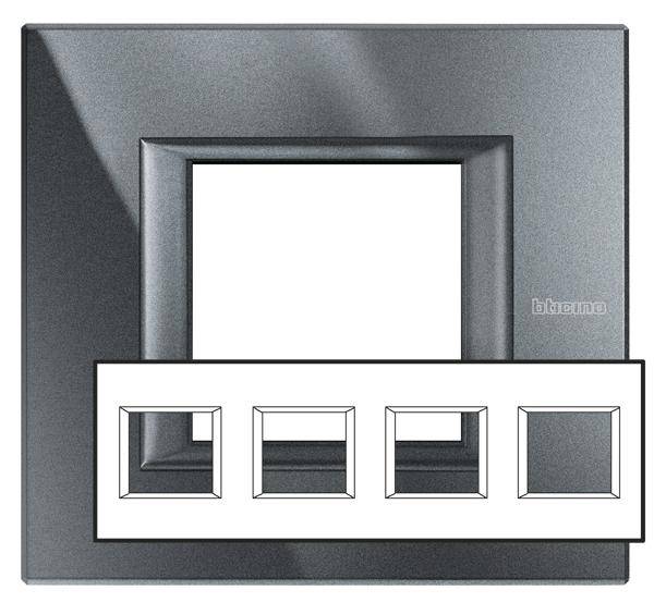 Legrand 4fach Rahmen Axolute Anthrazit HA4802M4HHS 1St.