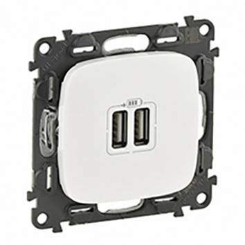 Legrand USB-Steckdose Valena Life Allure Perlmutt 754999 1St.