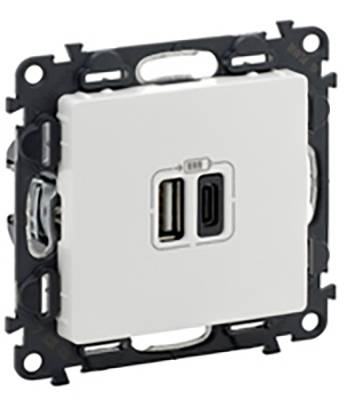 Legrand USB-Steckdose Valena Life Allure Weiß 753106 5St.