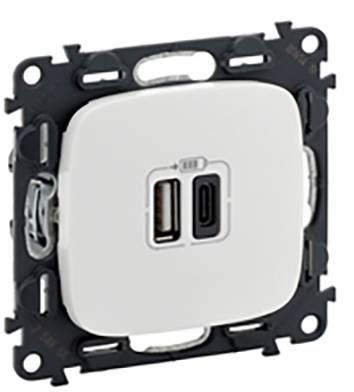 Legrand USB-Steckdose Valena Life Allure Weiß 754965 1St.