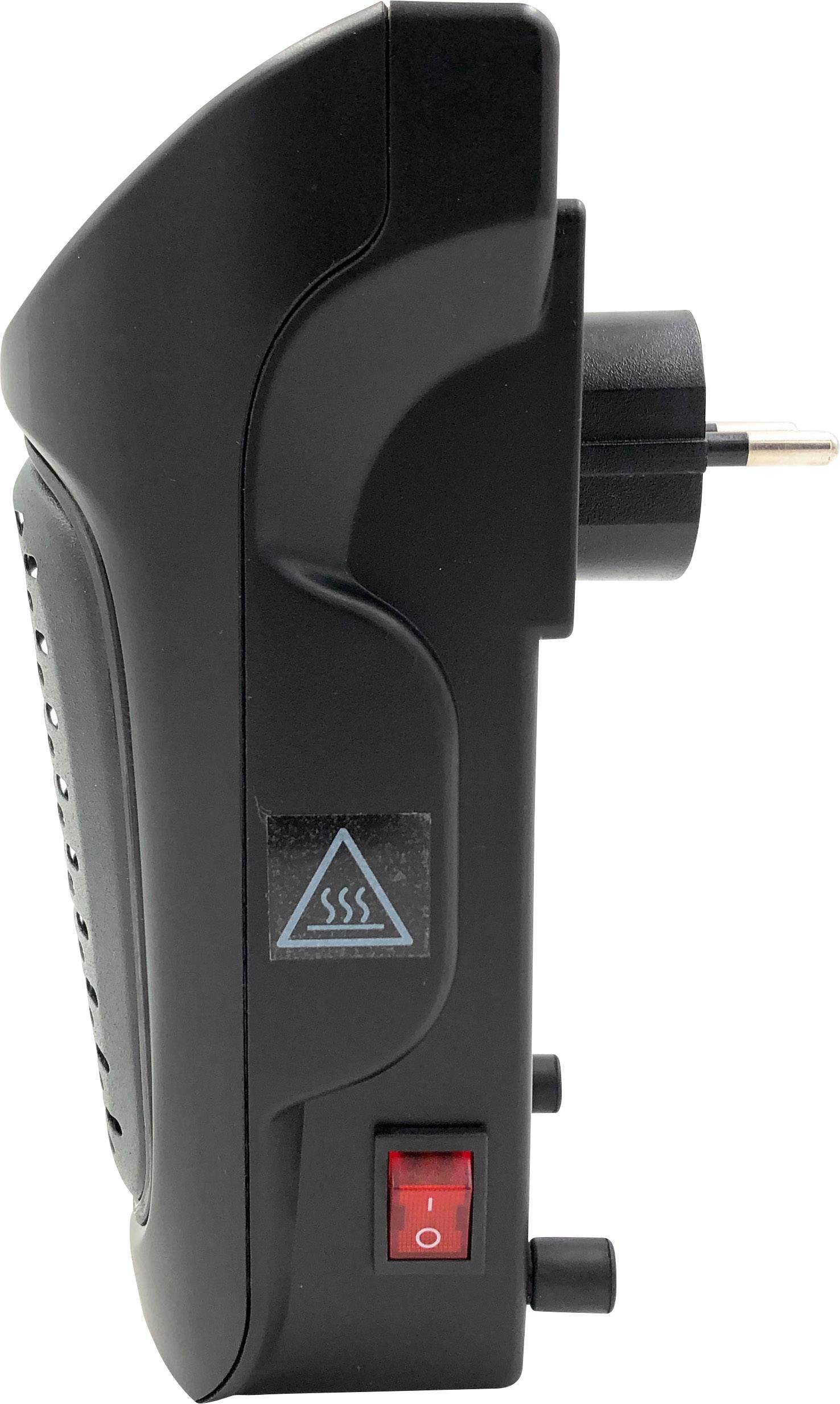 RN1018HT Steckdosen-Heizlüfter 12m² Schwarz