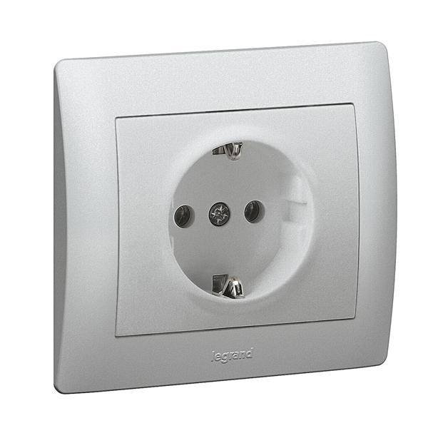 Legrand Steckdose Galea / Pro21 Aluminium 771362 1St.