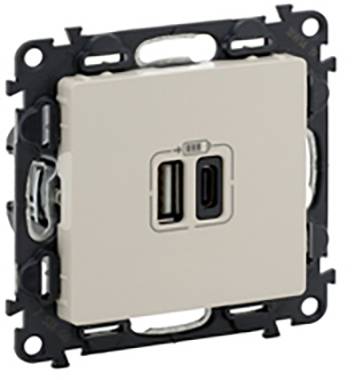 Legrand USB-Steckdose Valena Life Allure Beige 753206 5St.