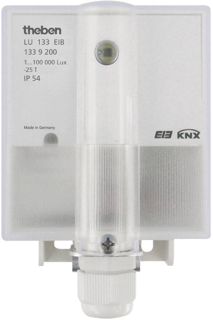 Ein Lichtsensor von Theben, Modell LU 133 EIB, für die Erfassung von Lichtstärken zwischen 1 und 100.000 Lux, geeignet für den Außenbereich (IP 54).