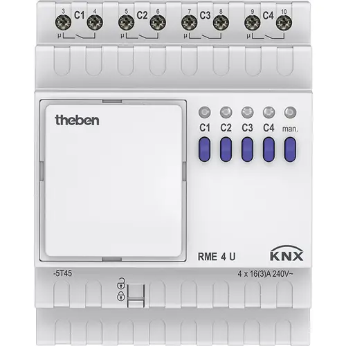 Theben 4930228 Schaltaktor RME 4 U KNX Theben 4930228 Schaltaktor RME 4 U KNX