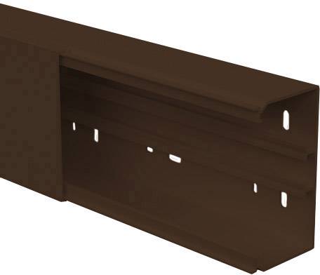 Braunes Metallprofil mit L-förmiger Querschnittansicht, anwendbar für konstruktive oder dekorative Zwecke in Bauprojekten.