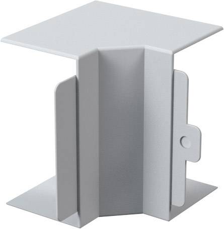 Metallwinkelhalterung in L-Form, grau, mit einem mittigen Verstärkungselement, zur Montage an einer Wand oder Ecke geeignet.