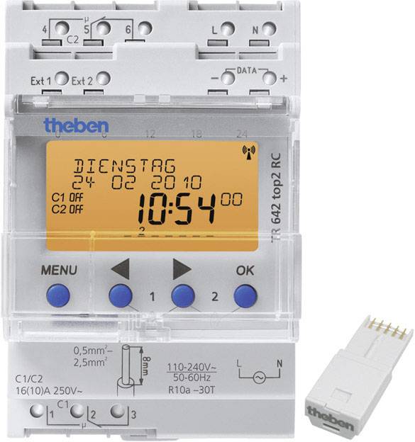 Theben TR 642 top2 RC Hutschienen-Zeitschaltuhr 110V