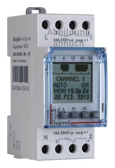 Legrand 412643 Hutschienen-Zeitschaltuhr digital 24V