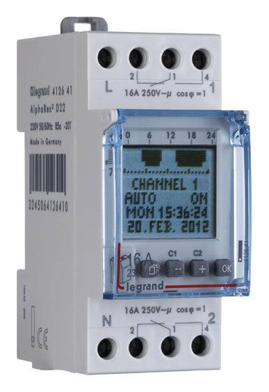 Legrand 412657 Hutschienen-Zeitschaltuhr digital 230 V