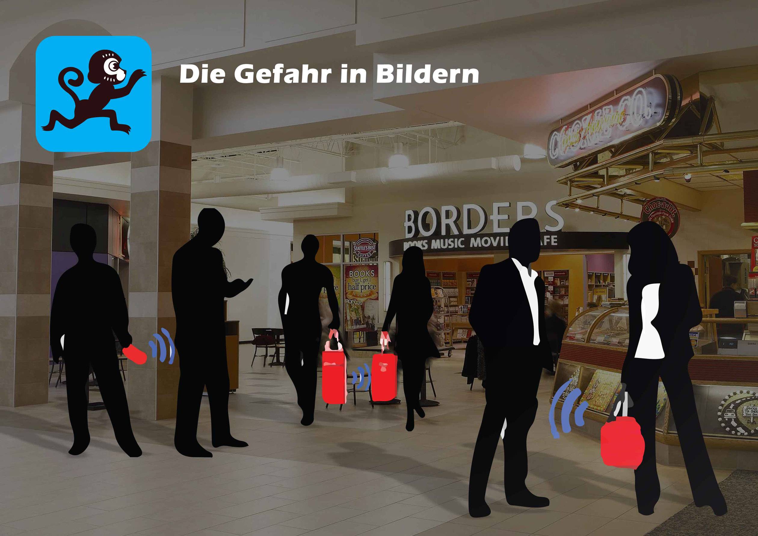 Makaka on the run RFID NFC Blocker Karte X000Q75901 1 St. Blau