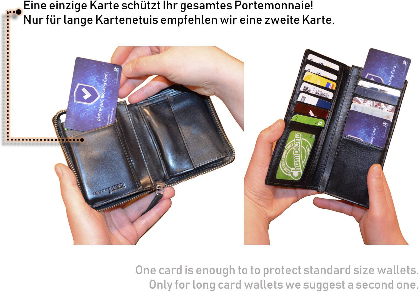 Makaka on the run RFID NFC Blocker Karte Blau X000M77UST 2St.