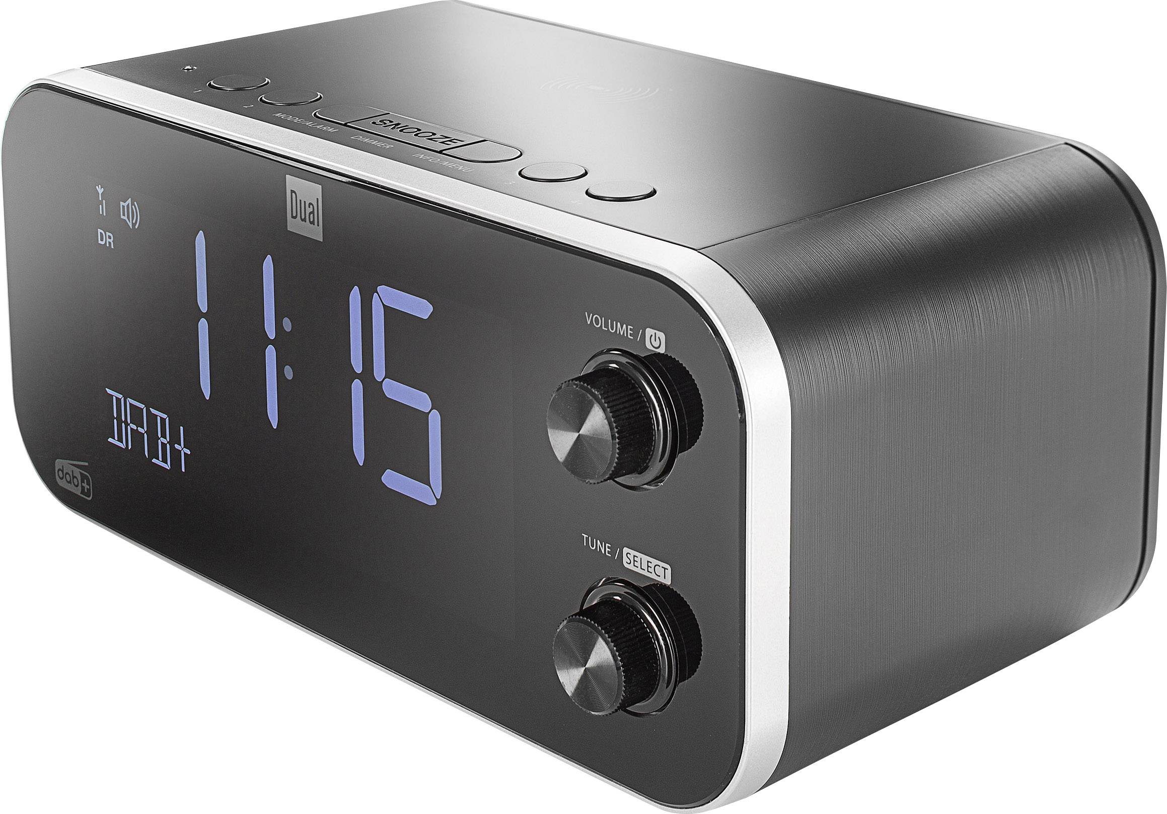 Dual DAB CR 30 Black Bird Radiowecker DAB+, UKW USB Akku-Ladefunktion Schwarz