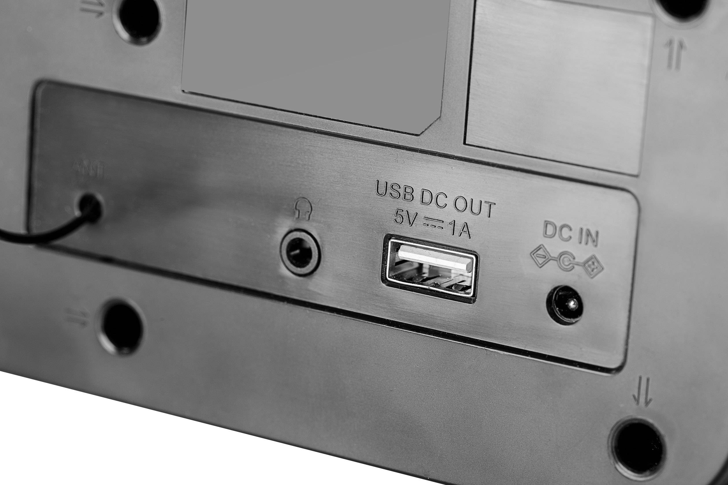 Dual DAB CR 30 Black Bird Radiowecker DAB+, UKW USB Akku-Ladefunktion Schwarz