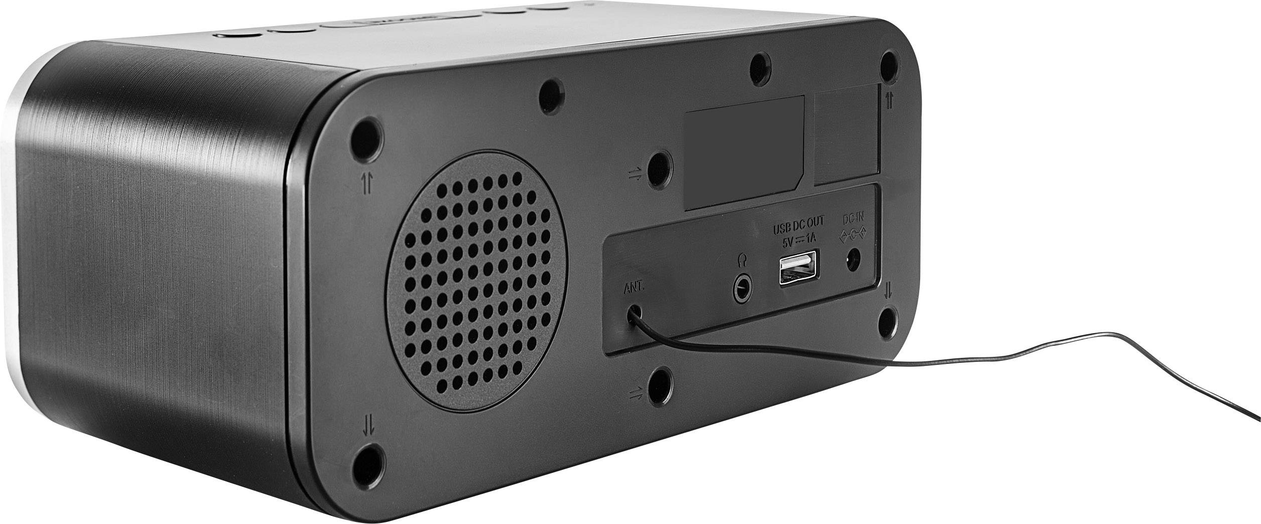 Dual DAB CR 30 Black Bird Radiowecker DAB+, UKW USB Akku-Ladefunktion Schwarz