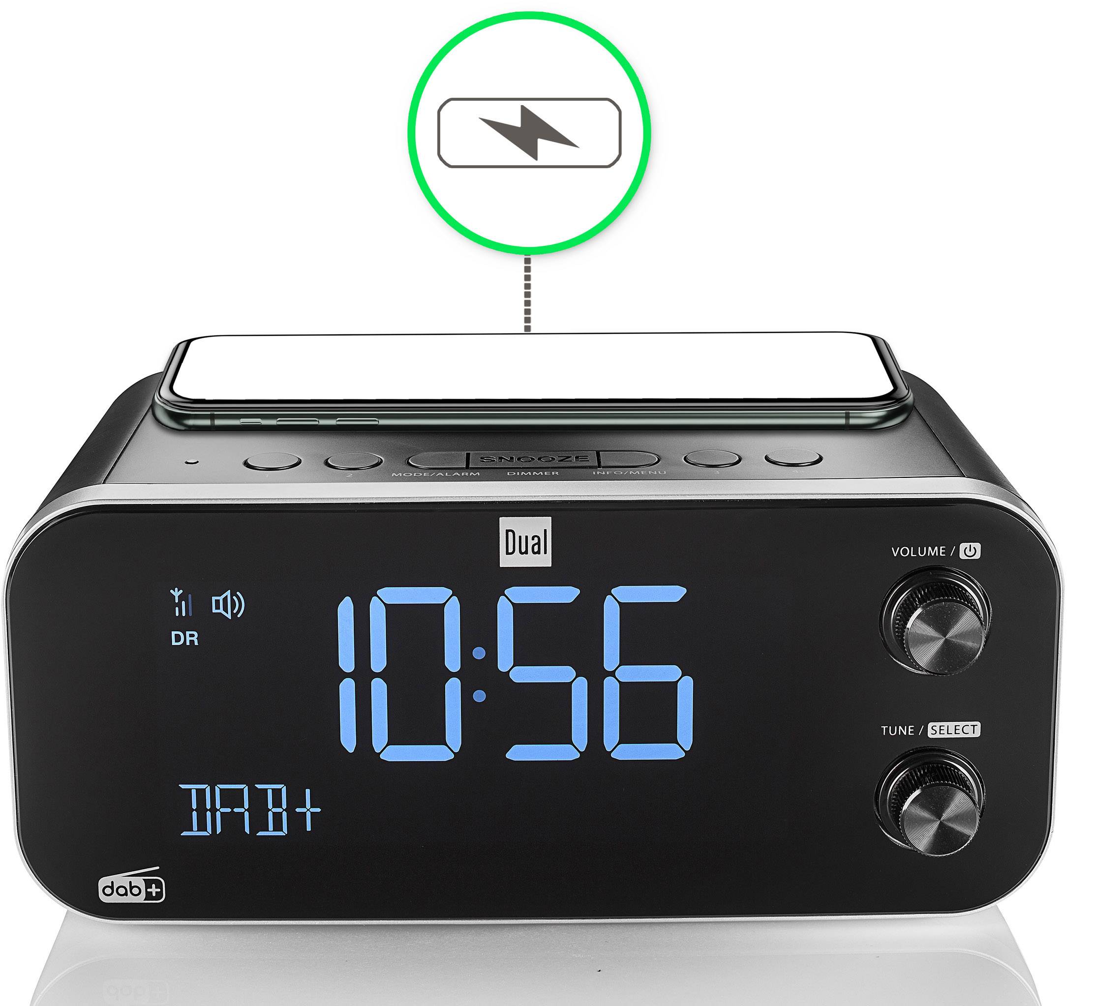 Dual DAB CR 30 Black Bird Radiowecker DAB+, UKW USB Akku-Ladefunktion Schwarz