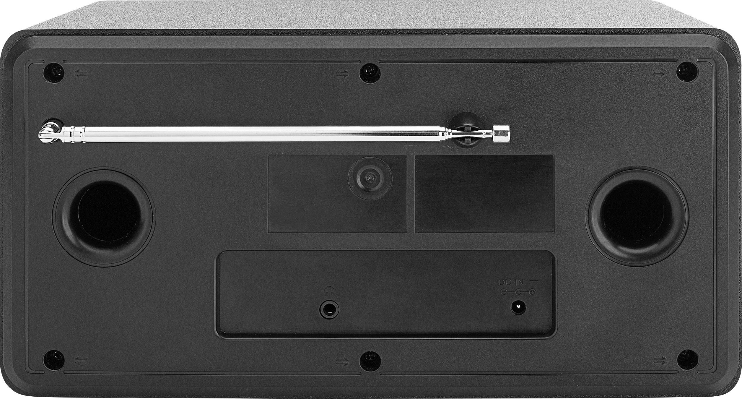 Dual Radiostation IR 100 Internet Tischradio DAB+, UKW Bluetooth®, WLAN, Internetradio Schwarz, Silber