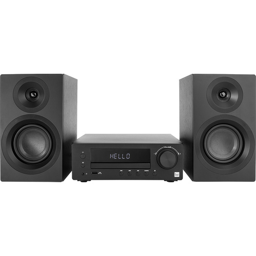 Dual DAB-MS 170 Stereoanlage Bluetooth®, CD, DAB+, UKW, USB, AUX, Inkl. Lautsprecherbox 2 x 25W Schwarz