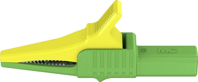 Stäubli XKK-1001 Sicherheits-Abgreifklemme CAT II Grün, Gelb