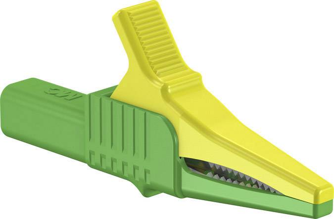 Stäubli XKK-1001 Sicherheits-Abgreifklemme CAT II Grün, Gelb