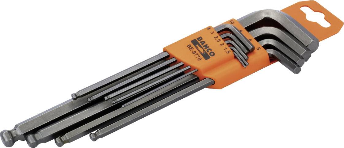 Bahco Winkelschraubendreher-Set 1.5 mm, 2 mm, 2.5 mm, 3 mm, 4 mm, 5 mm, 6 mm, 8 mm, 10mm 9teilig