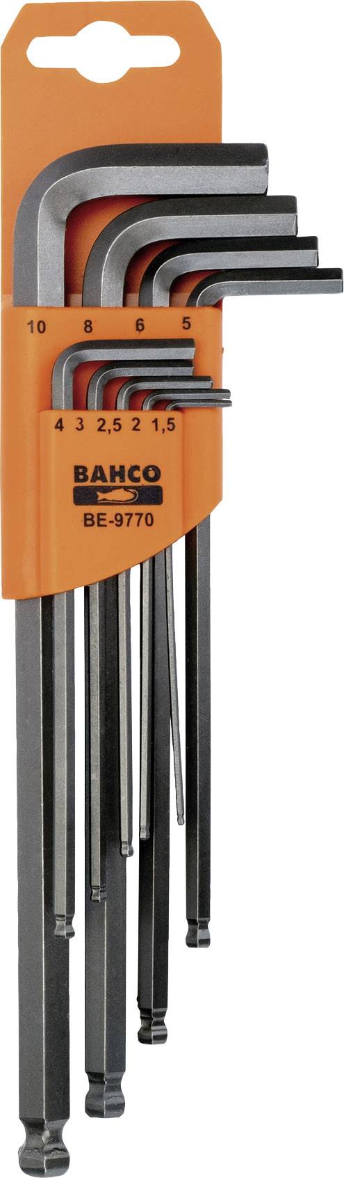 Bahco Winkelschraubendreher-Set 1.5 mm, 2 mm, 2.5 mm, 3 mm, 4 mm, 5 mm, 6 mm, 8 mm, 10mm 9teilig