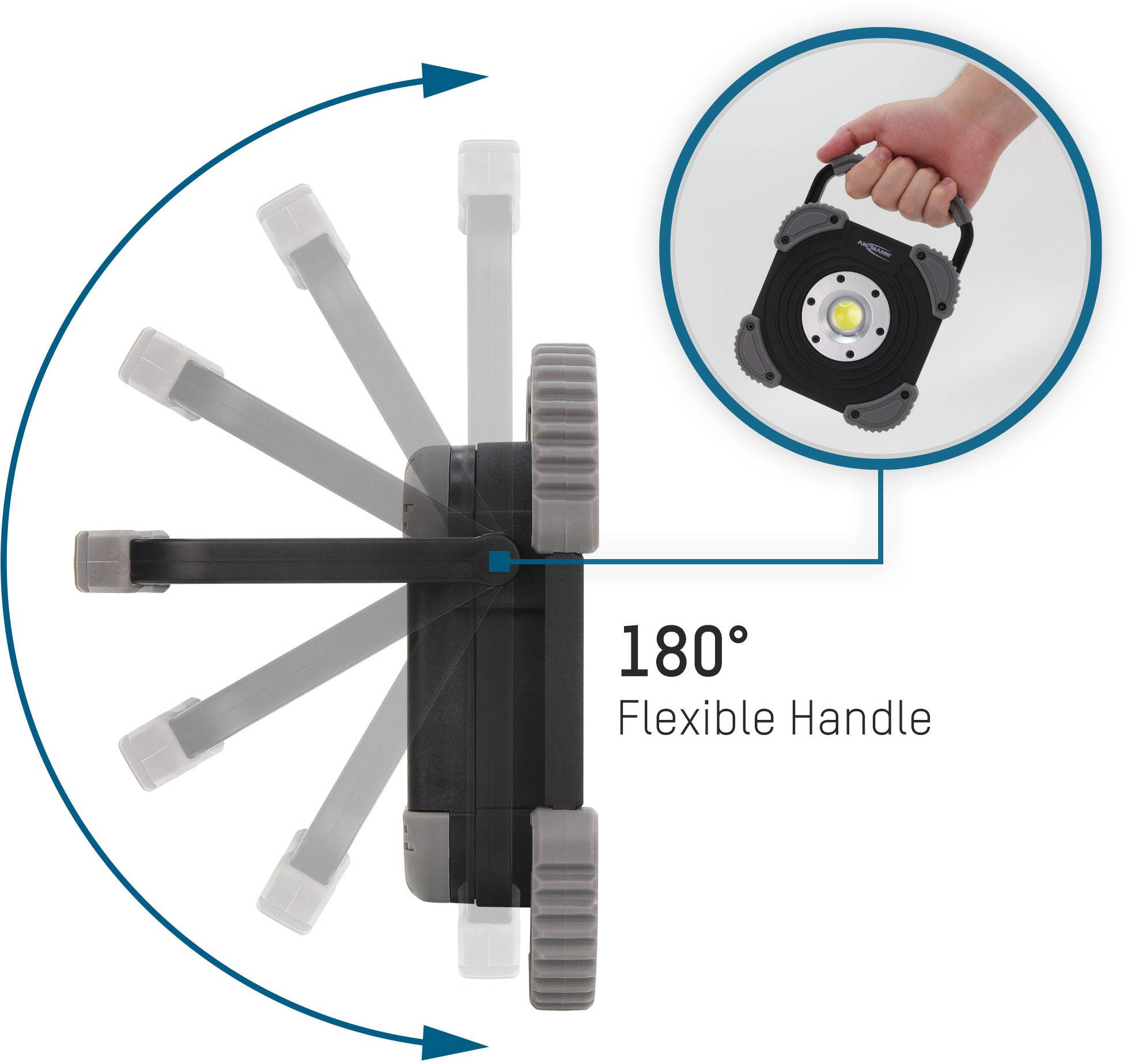 Ansmann 1600-0235 FL1400R LED Arbeitsleuchte akkubetrieben 10 W 1400 lm