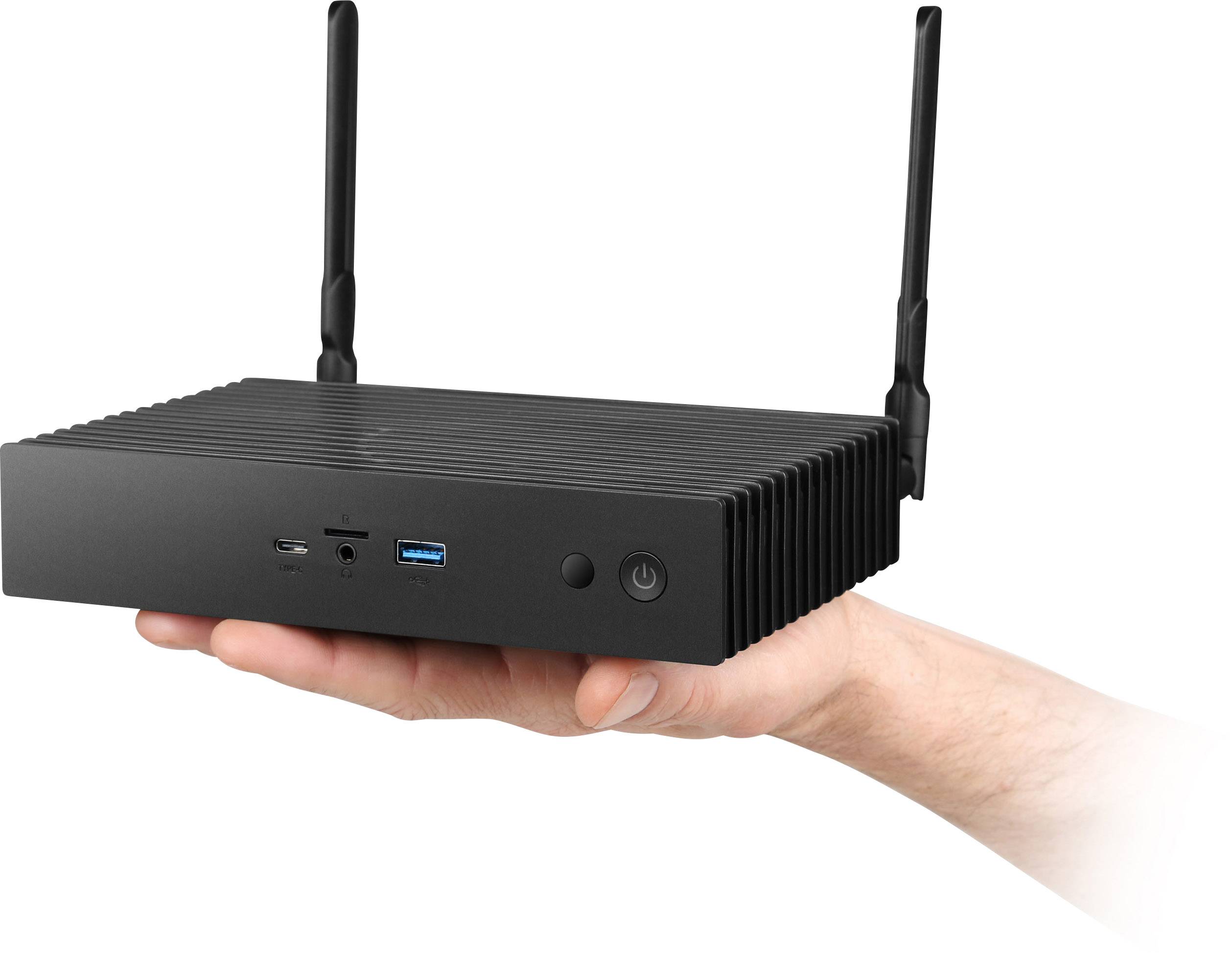 CSL Computer Narrow Box Ultra HD Mini PC Intel Celeron J4205 (4 x 1.5GHz / max. 2.6GHz) 8GB RAM 500GB SSD Win 10 Pro