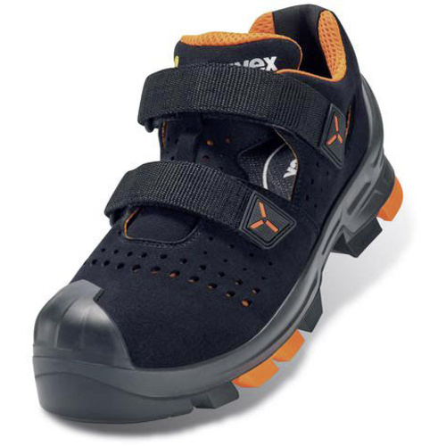 Uvex 2 6500241 ESD Sicherheitssandale S1P Schuhgröße (EU): 41 Schwarz, Orange 1 Paar