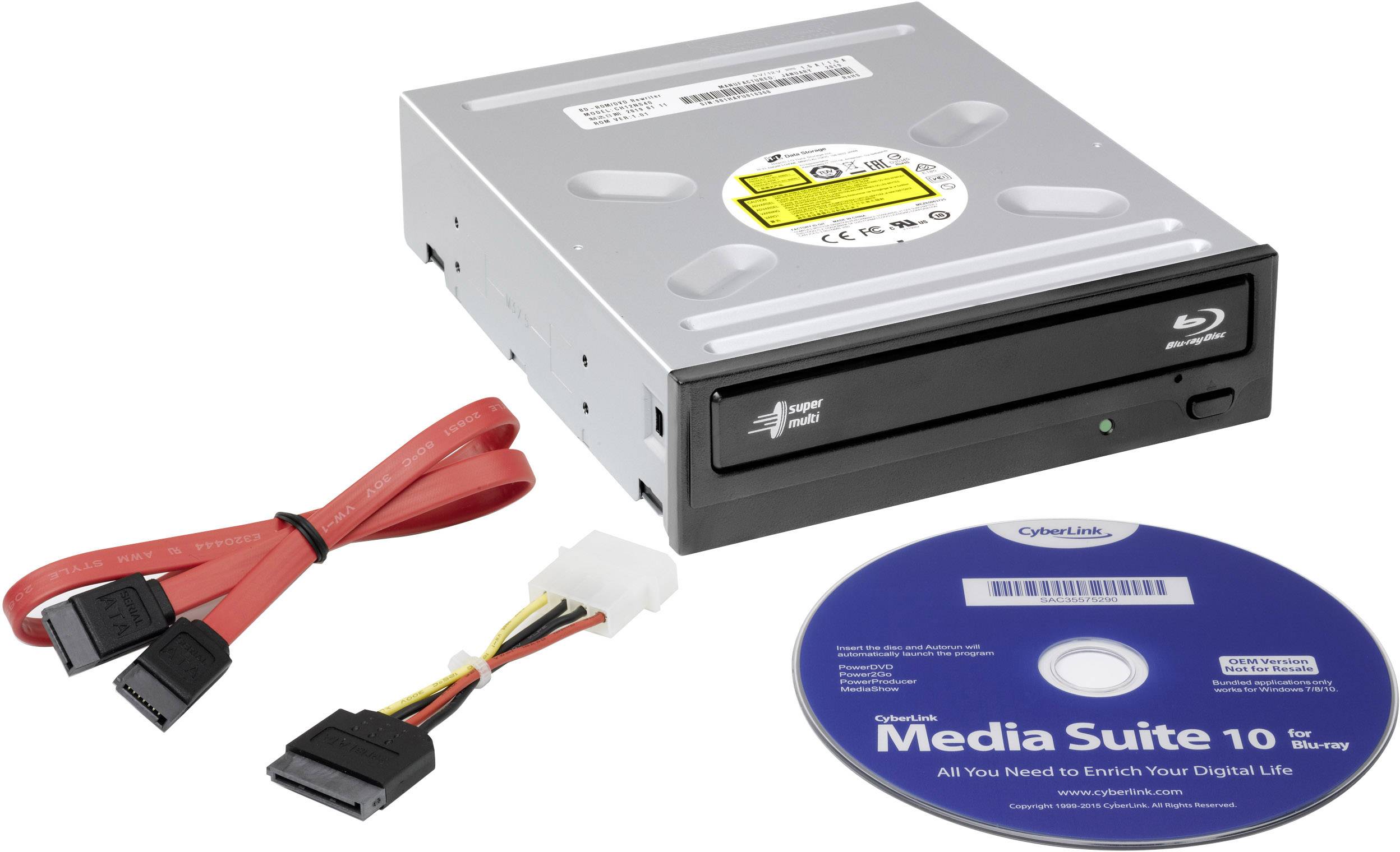 HL Data Storage CH12 Blu-ray Laufwerk Intern Retail SATA Schwarz