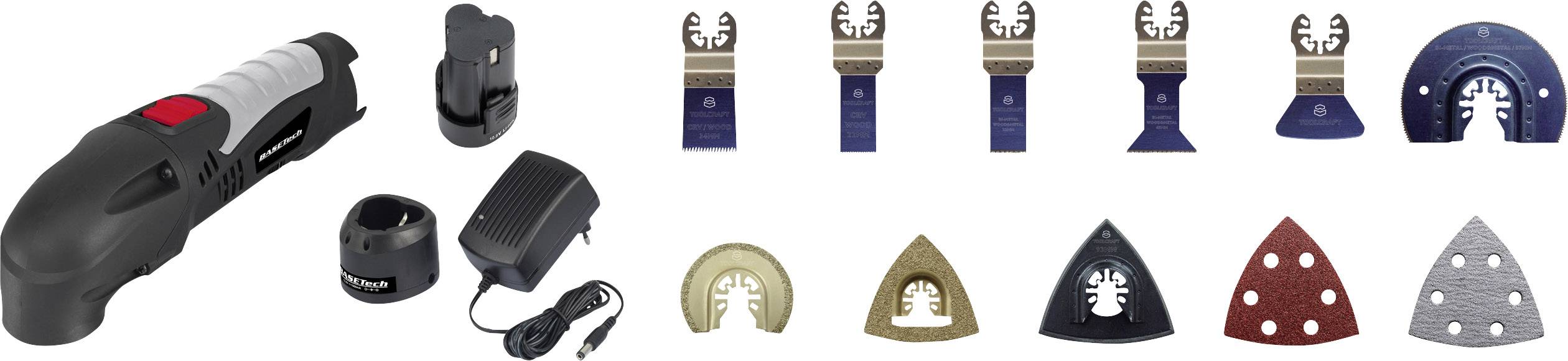 Basetech 1664134 Akku-Multifunktionswerkzeug ohne Akku 10.8V 1.5Ah Anzahl mitgelieferte Akkus 0