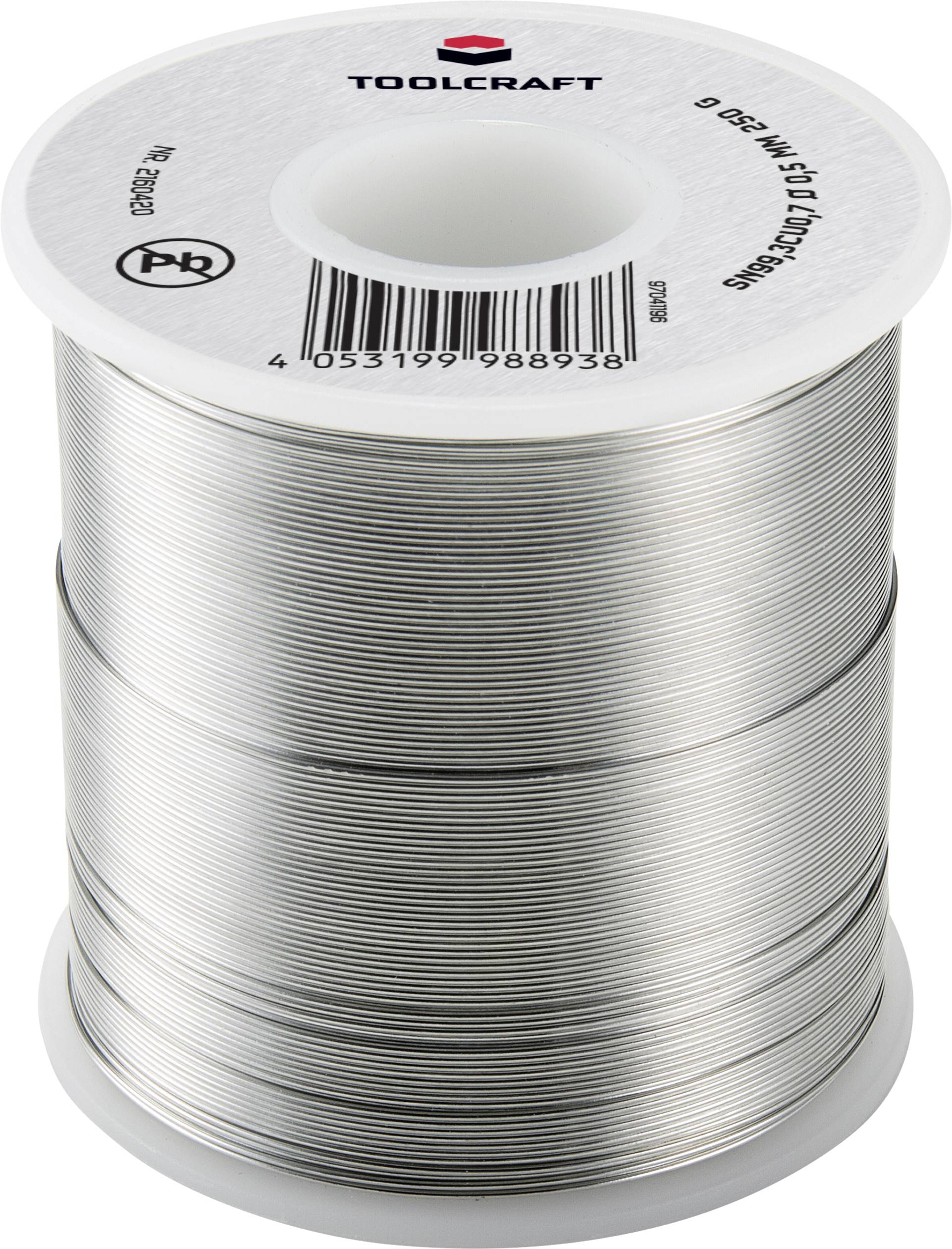 TOOLCRAFT Lötzinn, bleifrei Spule Sn99,3Cu0,7 ROL1 250g 0.5mm