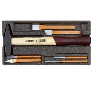 Gedore RED Hammer-/Meißelsatz im 1/3 Schaumstoffmodul, 7-teilig 3301718