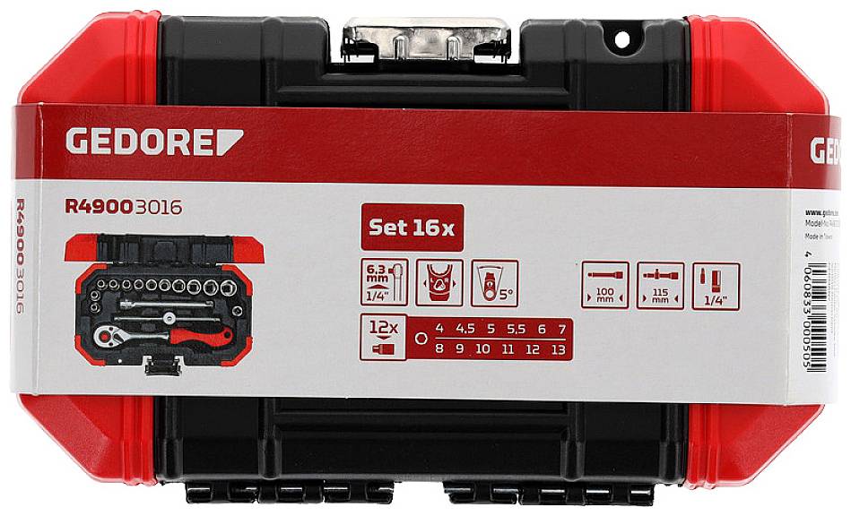 Gedore RED R49003016 Steckschlüsselsatz 16teilig 3300050