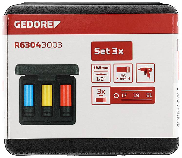 Gedore RED R63043003 Kraft-Steckschlüsseleinsatz-Set 3teilig 3300578