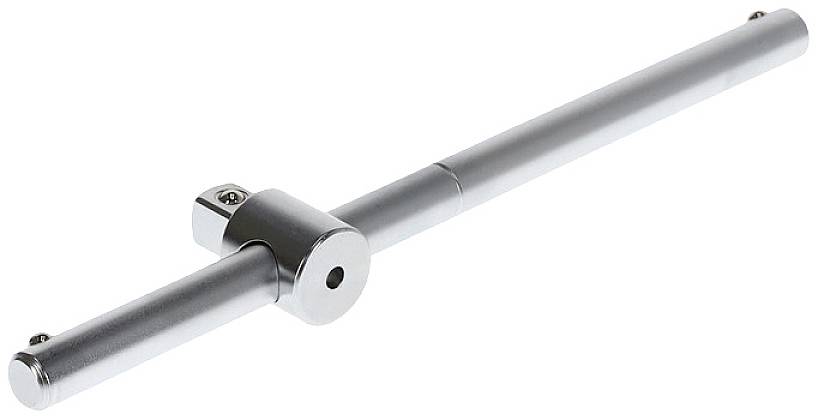 Ein silberner Stahlstift mit T-Griff-Design, möglicherweise ein Werkzeug für manuelle Verstellungs- oder Befestigungsanwendungen.